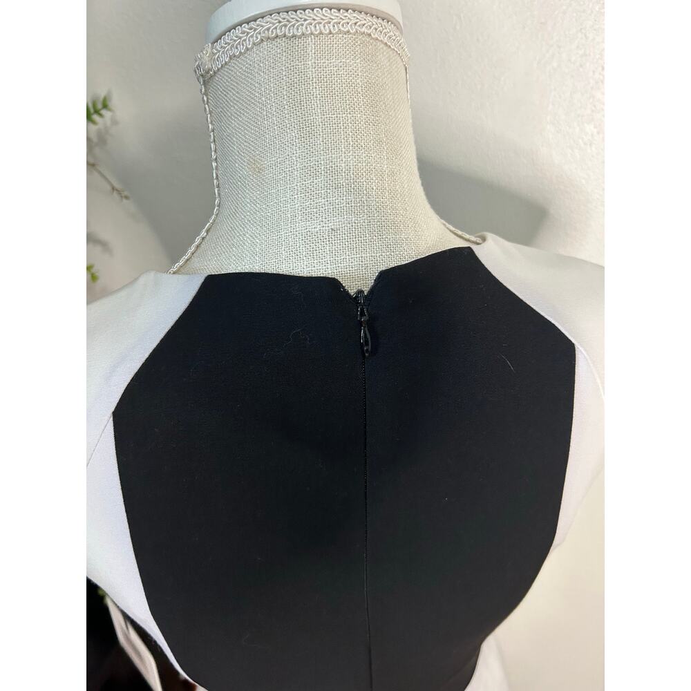 Calvin Klein 2 Black White Colorblock Sleeveless Sheath Dress Career NWT - Picture 6 of 11